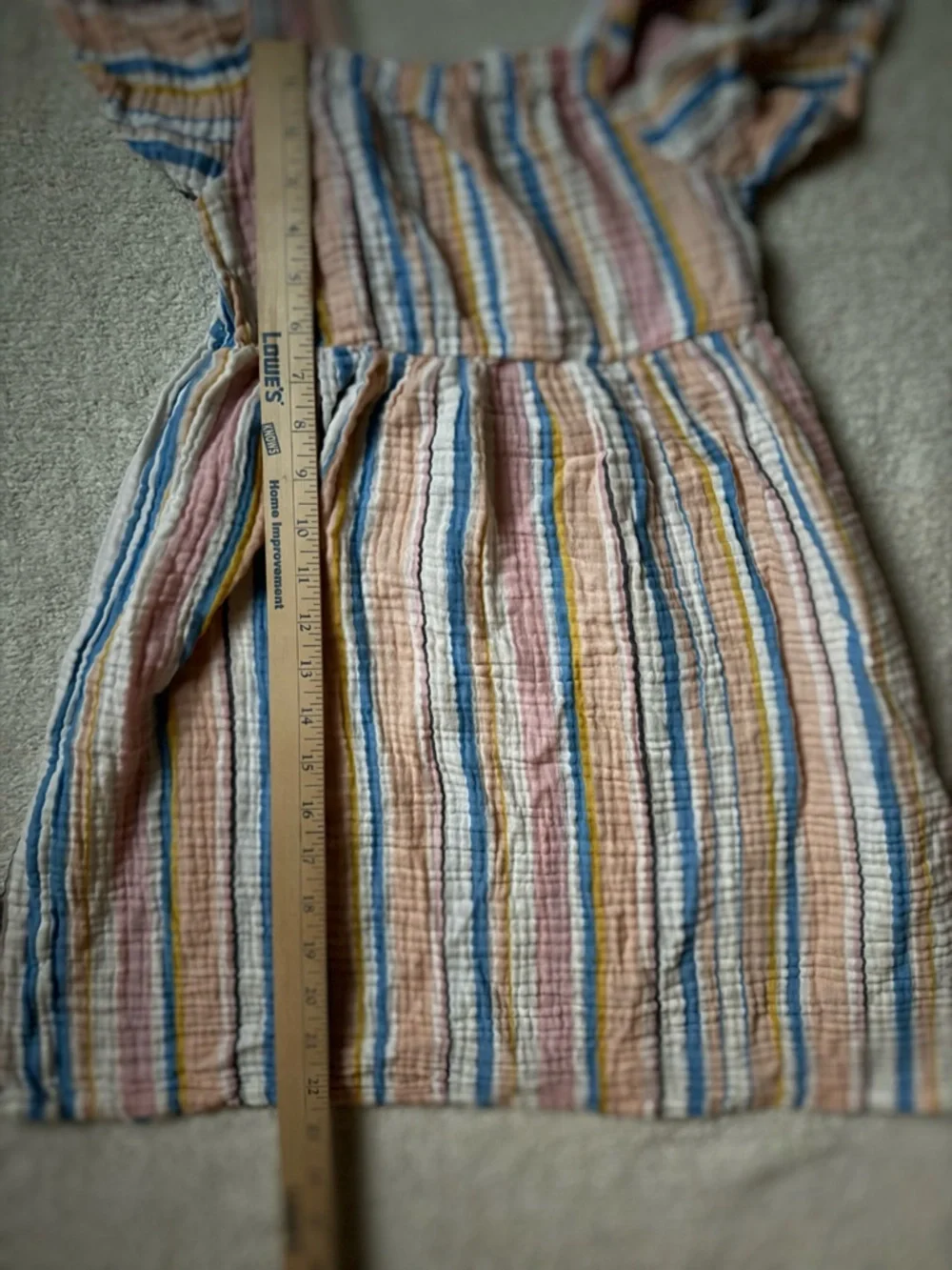 Roxy Girls Striped Cotton Sundress in Pink, Blue, Yellow